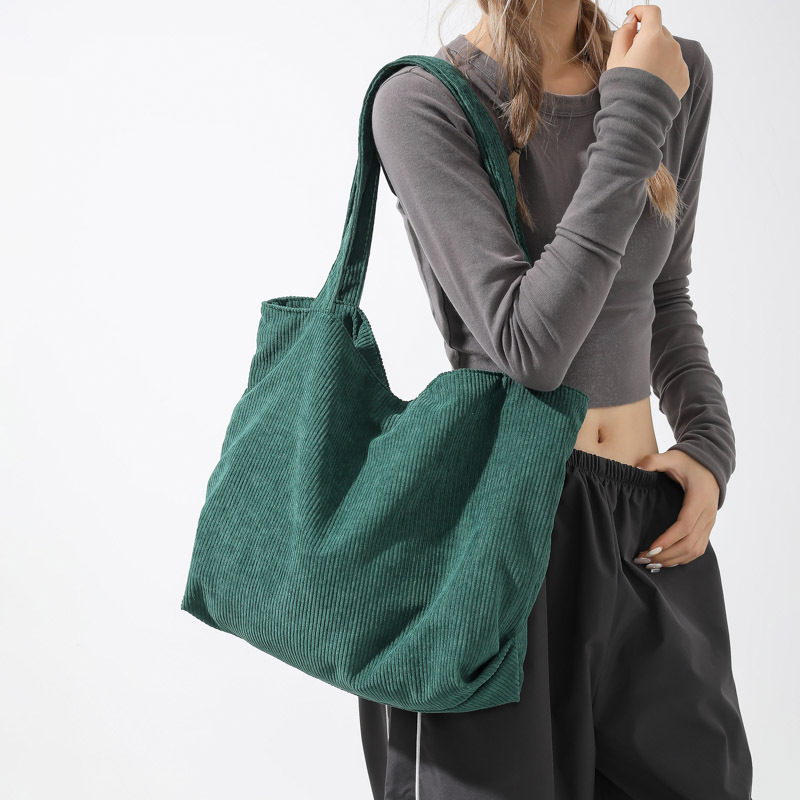 Interior Design Class - Large Capacity Shopping Bag Casual Corduroy