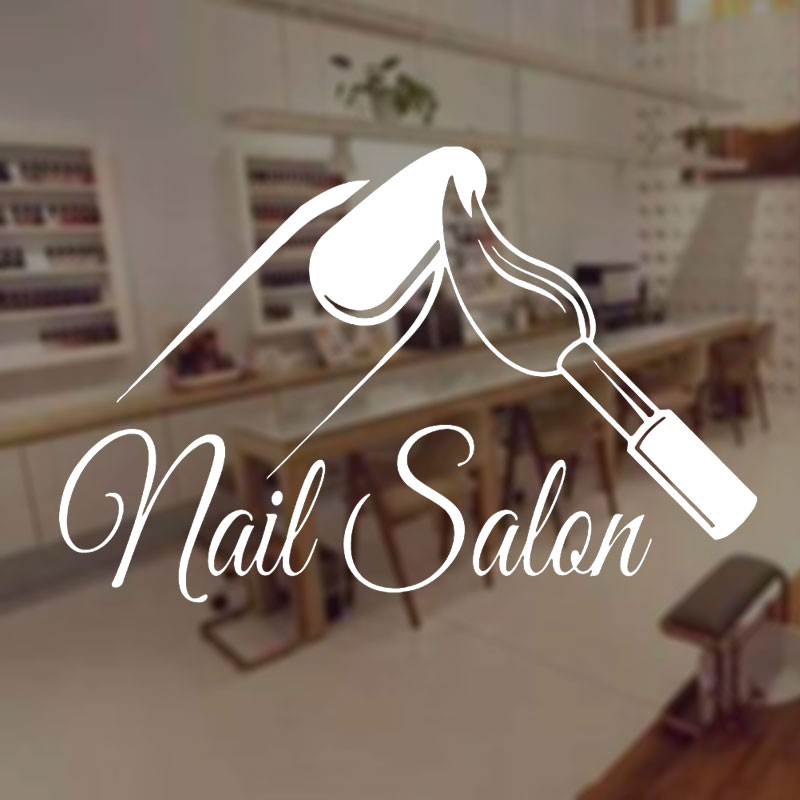 Nail Salon Shop Wall Decal Man - огляд і ціна Interior Design Nail Salon