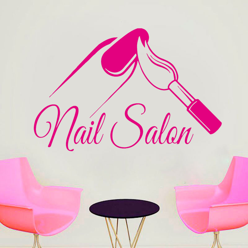 Nail Salon Shop Wall Decal Man - огляд і ціна Interior Design Nail Salon