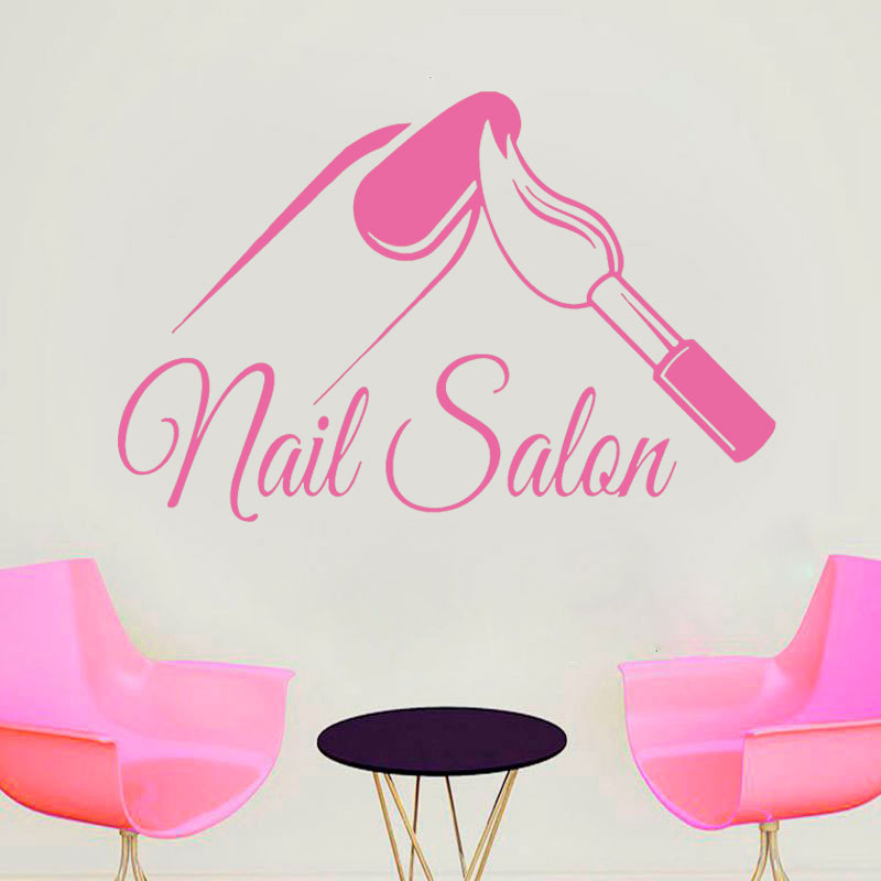 Nail Salon Shop Wall Decal Man - огляд і ціна Interior Design Nail Salon